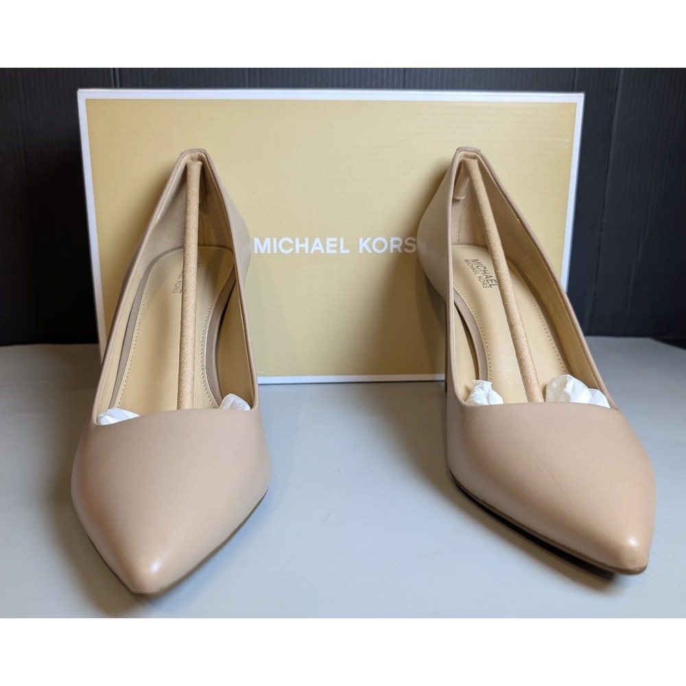 Michael Kors Womens Dorothy Flex Pump Neutral Leather Size 7 M New Box - Picture 13 of 16